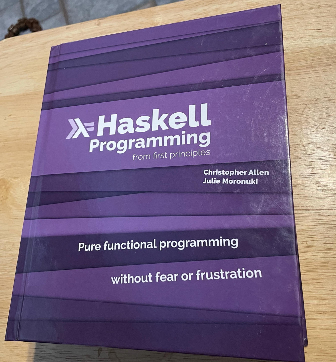 Image of Haskell Book print test copy, front cover